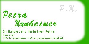 petra manheimer business card